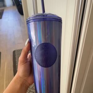 Purple holographic Starbucks cup